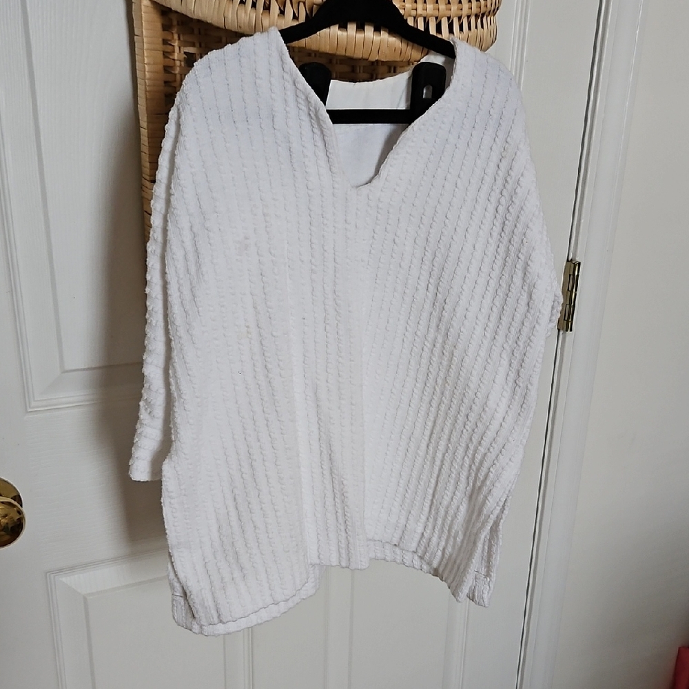 Kids White Swim Coverup, Hand Made